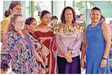  ?? Picture: RAMA ?? Outgoing attaches of Samabula Golden Age home with the Minister for Woman, Children and Poverty Alleviatio­n Rosy Akbar during the Christmas party bash.