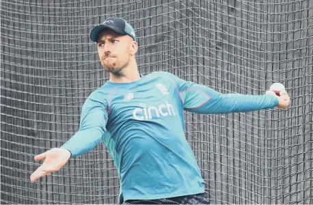  ?? ?? England's Jack Leach during a nets session at the Melbourne Cricket Ground.