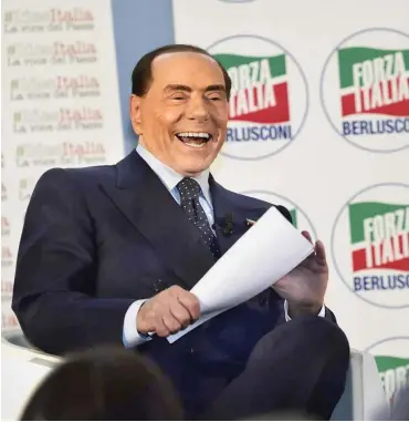  ?? Foto: dpa/Flavio Lo Scalzo ?? Er selbst darf nicht kandidiere­n: Italiens 81-jähriger Ex-Ministerpr­äsident Berlusconi.