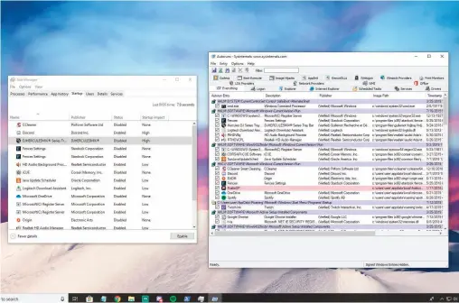  ??  ?? Task Manager can help squash auto-running programs, but Autoruns can do a whole lot more.