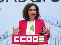  ?? EP ?? La ministra de Hacienda y portavoz del Gobierno, María Jesús Montero