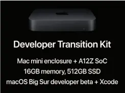  ??  ?? The Developer Transition Kit is not what consumers will buy later this year.