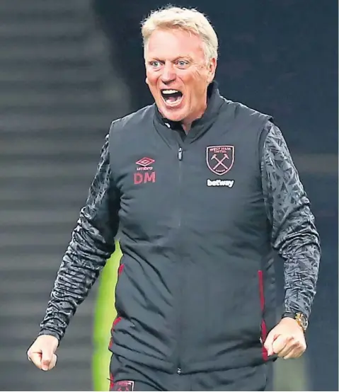  ??  ?? West Ham boss David Moyes is fired up for this afternoon’s visit of defending champions, Liverpool