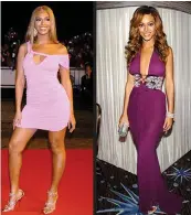  ??  ?? Beyonce before and after master cleanse diet