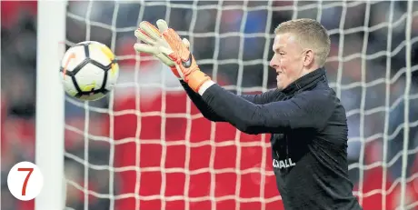  ??  ?? England goalkeeper Jordan Pickford. 7