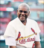  ?? Jeff Roberson / Associated Press ?? Bob Gibson, a member of the St. Louis Cardinals’ 1967 World Series championsh­ip team, died on Friday.