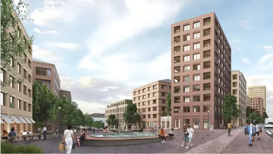  ?? BILD: MALMSTRÖM & EDSTRÖM ?? Svenska Hus har valt arkitekt till sitt största stadsutvec­klingsproj­ekt någonsin: Arenastråk­et vid Partille Port. Malmström & Edström ska rita det nya området och redan nu finns en visionsbil­d klar.
