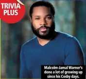  ??  ?? malcolm-jamal warner’s done a lot of growing up
since his cosby days.