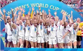  ??  ?? US won the FIFA Women’s World Cup last year