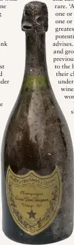  ??  ?? RIGHT Cuvée Dom Pérignon 1975 is recognised as one of the very
nest vintages by Moët & Chandon