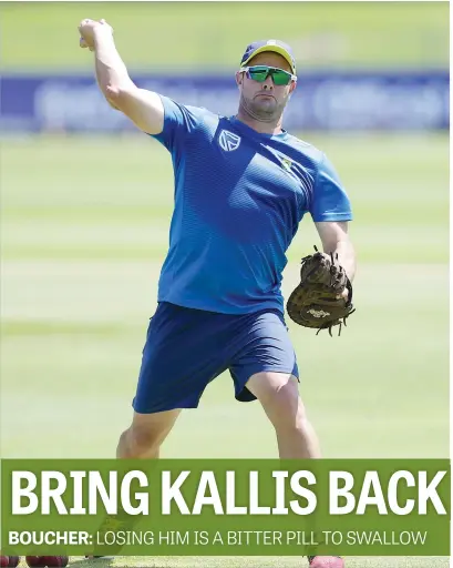  ?? Picture: Gallo Images ?? KEEPING THE FAITH. Proteas coach Mark Boucher is confident in his team’s batting ahead of their departure for a Test series against Pakistan today.