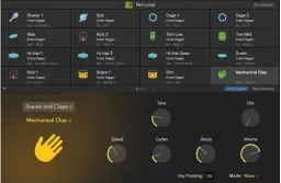  ??  ?? LIVE LOOPS: Users can trigger clips of audio, standard MIDI files or patterns generated with the new step sequencer