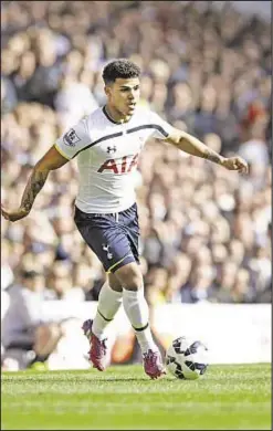  ?? AP ?? DeAndre Yedlin of the U.S. makes English Premier League debut for Tottenham Hotspur on Saturday against Aston Villa in London.