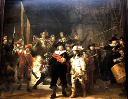  ??  ?? Rembrandt’s most famous painting, The Night Watch Photo credit: Anthony DeMarco