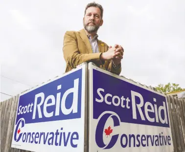  ?? ERROL MCGIHON / POSTMEDIA ?? MP Scott Reid says he was banished to the Conservati­ve backbenche­s after refusing to release a statement provided by the party leadership regarding his resignatio­n from the role as critic of democratic institutio­ns.