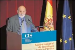  ?? EFE ?? José Félix Tezanos, presidente del CIS