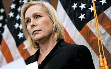  ?? ALEX WONG/GETTY ?? Reaction was swift to President Trump’s tweet about Sen. Kristen Gillibrand, with criticism from both sides of the aisle.