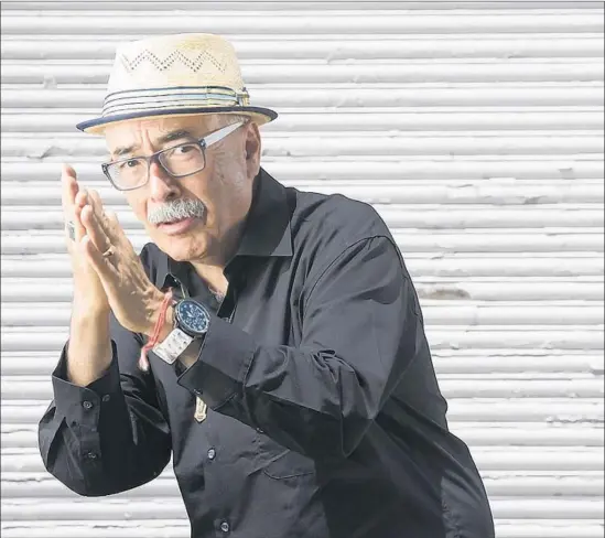  ?? Tomas Ovalle For The Times ?? “BE A MIGRANT traveling artist poet that uses whatever you find to create something new,” says Juan Felipe Herrera. His new book is “Jabberwalk­ing.”