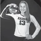  ?? CHRISTIAN ATHLETICS SAVANNAH ?? Maggie Kyriakides of the Savannah Christian volleyball team.