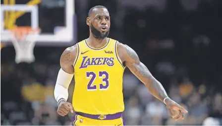  ?? ORLANDO RAMIREZ/USA TODAY SPORTS ?? LeBron James and the Lakers take the court Thursday against the Trail Blazers.