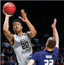  ?? JOE ROBBINS / GETTY IMAGES ?? John Collins, who averaged 19.2 points and 9.8 rebounds last season at Wake Forest, was named the ACC’s Most Improved Player.