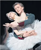  ??  ?? Star couple: Marianela Nuñez and Vadim Muntagirov in Swan Lake