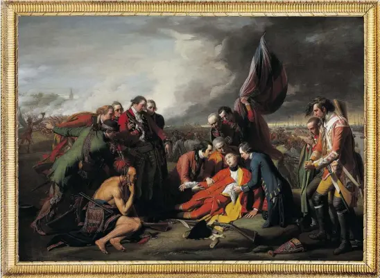  ?? NATIONAL GALLERY OF CANADA ?? This is what Benjamin West’s The Death of General Wolfe from 1770 would look like with an antique frame from the same period, according to the National Gallery of Canada.