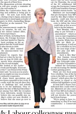  ??  ?? Theresa May said she plans to stay on as Conservati­ve leader beyond 2022