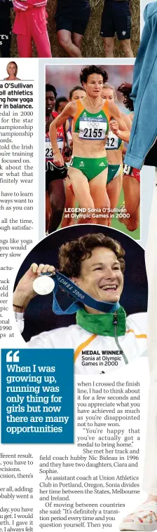  ?? ?? LEGEND Sonia O’sullivan at Olympic Games in 2000
MEDAL WINNER Sonia at Olympic Games in 2000