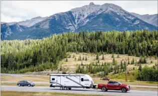  ?? CP FILE PHOTO ?? A prominent landmark near the summit on Mount Charles Stewart is shown near Canmore on Sept. 3, 2020. A local college instructor and biologist says no matter what level of coal mining expansion, and no matter where it goes, the negative effect will find its way here.