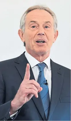  ?? Picture: PA. ?? Former prime minister Tony Blair.