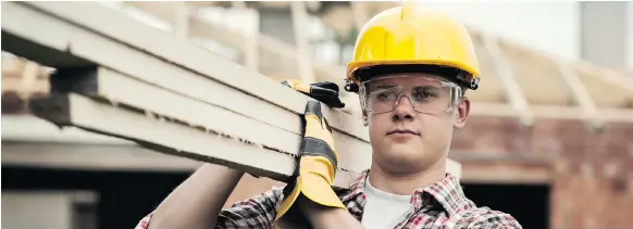  ?? PHOTO: GETTY IMAGES ?? Workers under 24 years of age are three times more likely to be injured on a job site within their first three years of employment, according to the Saskatchew­an Safety Council.