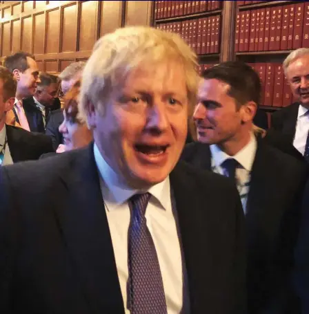  ??  ?? At last: Boris Johnson in the Commons yesterday as voting on his successful Brexit deal got under way