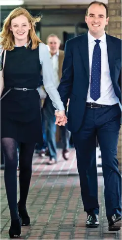  ??  ?? Relief: Mr Holden and girlfriend Charlotte Ivers yesterday