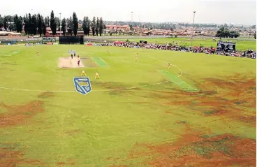  ??  ?? GRASS ROOTS ARE DIFFERENT: Fields of dreams for some, nightmares for others. The Soweto Oval, left, has limited funds and facilities, while the Wanderers stadium is regarded as one of the best cricket venues in the world