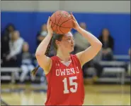  ?? AUSTIN HERTZOG - MEDIANEWS GROUP ?? Owen J. Roberts senior Brooke Greenawald (15) is one of four Wildcats seniors leading the program into its first appearance in the PIAA tournament.