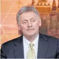  ??  ?? BACKS DEMILITARI­SATION OF SPACE: Kremlin spokesman Dmitry Peskov.