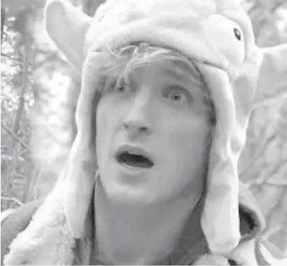  ??  ?? Logan Paul, a social-media millionair­e at age 22, got into trouble after he posted a video on YouTube of himself at Aokigahara, a forest in Japan known for suicides. Paul’s story is a cautionary tale in the social-media world, Geoff Johnson writes.