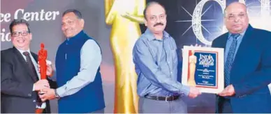  ?? ?? Cargo Service Center-Mumbai felicitate­d with Best Air Cargo Terminal Operator – Cold Chain award at the recently held India Cargo Awards 2022