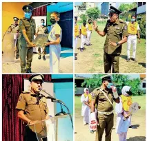  ?? ?? Snapshots of Road Safety Awareness Programmes carried out in partnershi­p with Sri Lanka Traffic Police