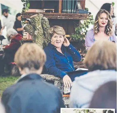  ?? ?? Clare Balding in Literary Corner at Goodwoof 2023.