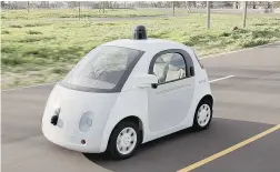  ?? John LeBlanc / Driving ?? Google’s autonomous electric car.