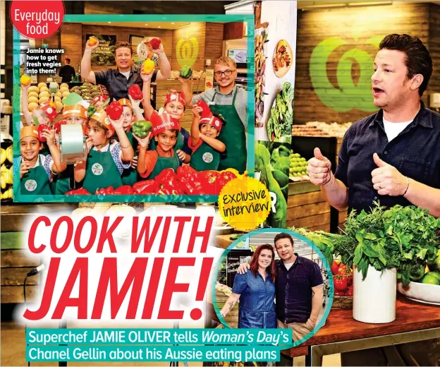  ??  ?? Jamie knows how to get fresh vegies into them! Exclusive interview