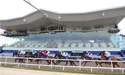  ??  ?? Racing went ahead last weekend at Dundalk in Ireland behind closed doors – English racing is likely to follow their example this week. Photograph: PA