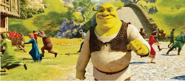  ?? Foto: Paramount Picture ?? Der tollkühne Held „Shrek“ist ein Oger, der in einer Märchenwel­t lebt. Durch Zufall gerät er in ein Abenteuer, bei dem eine Prinzessin gerettet werden muss. Die Märchenfig­ur bietet nun für die Musical Company des Gymnasiums die Vorlage für ihr 21. Musical, das im kommenden Juli auf der Aulabühne stattfinde­n wird.