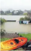  ?? Photo: Supplied ?? It was not a good day for laundry in Gisborne as heavy rain caused flooding.