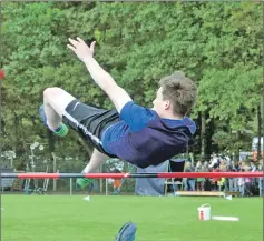  ?? 16_t34_ObanGames0­9 ?? Aidan MacPhee, 15, from Oban, was the winner of the youth and local high jump, and finished second in the open category.