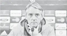  ??  ?? (FILES) - In this file picture Galatasara­y’s Italian coach Roberto Mancini gives a press conference at the Florya training Center on December 9, 2013, on the eve of the UEFA Champions League football match Galatasara­y vs Juventus. Roberto Mancini said...