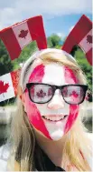  ?? ASHLEY FRASER ?? Thirteen-year-old Alisha Hanley was well decked-out for Canada Day.