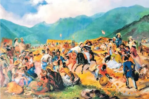  ?? ?? “Amancaes”, de Mauricio Rugendas, pintor bávaro quien vivió en el Perú entre 1842 y 1845. La obra recrea el ánimo de fiesta y a la multitud que atraía.